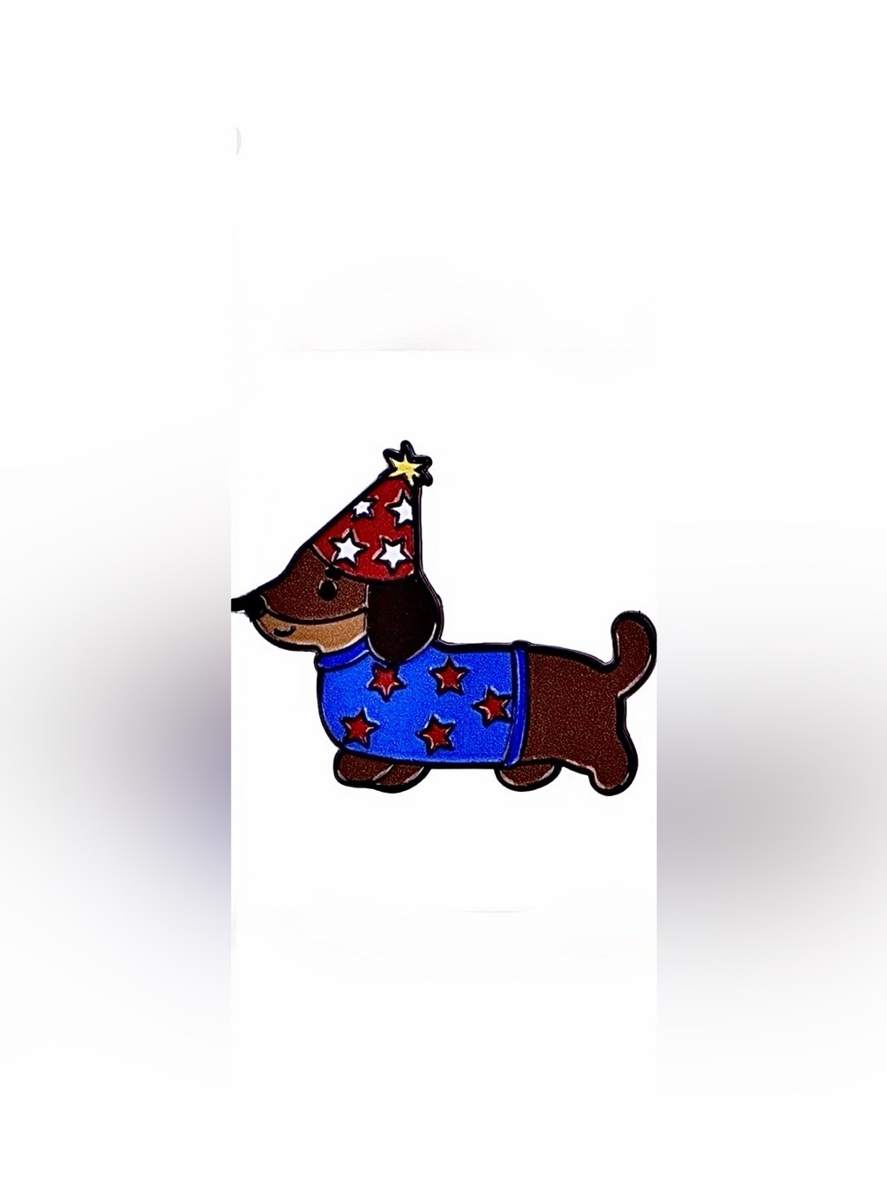 Dachshund Metal & Enamel Pin w/Butterfly Clasp, Backpacks, Bags, Purses & Hats